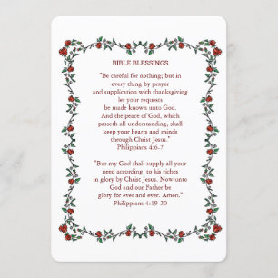 BIBLE BLESSINGS Philippianer 4 Promise Card Dankeskarte