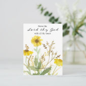Bible Deuteronomy Scripture Yellow Wildblumen Postkarte (Stehend Vorderseite)