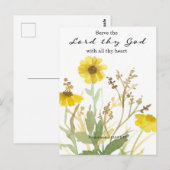 Bible Deuteronomy Scripture Yellow Wildblumen Postkarte (Vorne/Hinten)