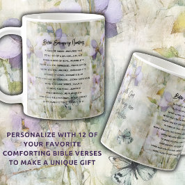 Bible Emergency Verses Personalisiert floral Kaffeetasse