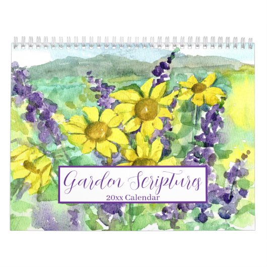 Bible Garden Scriptures Watercolor Flower Fruit  Kalender (Titelbild)