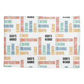 BIBLE Grundanleitung vor dem Verlass der Erde Kissenbezug (Rückseite)