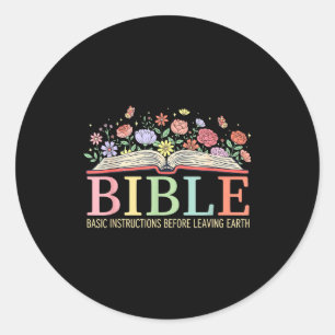 Bible Grundlegende Anweisungen bevor man die Erde  Runder Aufkleber