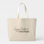 Bible Inspiration- Carry Truth Everywhere Tote Bag Jumbo Stoffbeutel (Rückseite)