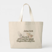 Bible Inspiration- John 3:16 Tote Bag Jumbo Stoffbeutel (Rückseite)