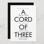 Bible Inspiration Script Typografy Wedding Einladung (Vorne/Hinten)