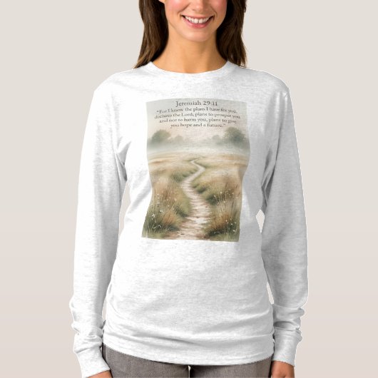 Bible Jeremiah 29:11 Long Sleeve Women's Tee Shirt (Vorderseite)
