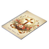 Bible Journal mit kreuz- und floralen Akzenten Notizblock (Linke Seite)