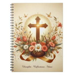 Bible Journal mit kreuz- und floralen Akzenten Notizblock