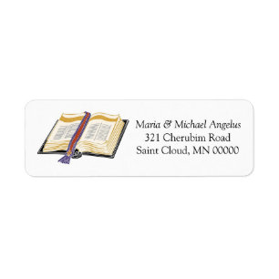 Bible Lesezeichen Church Wedding Rücksendeadresse