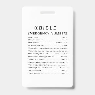 Bible Notrufnummern Ausweis