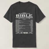 Bible-Notrufnummern Cool Christlich T-Shirt (Design vorne)