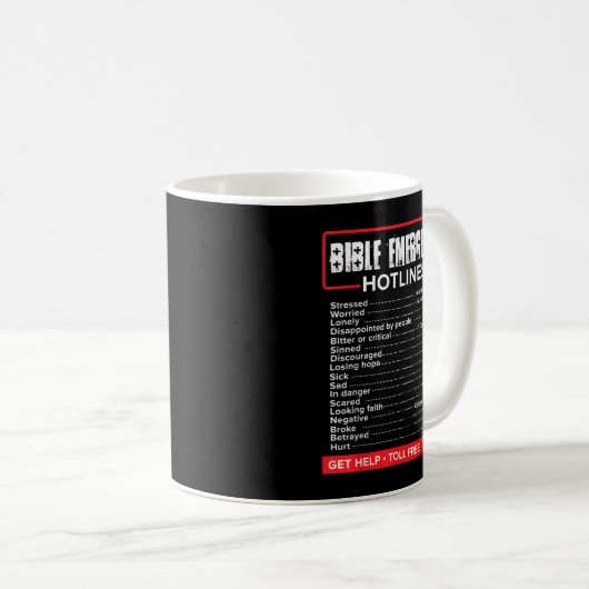 Bible Notrufnummern Kaffeetasse (VorderseiteRechts)