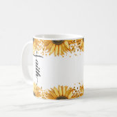 Bible Notrufnummern Sonnenblumen Kaffeetasse (Vorderseite Links)