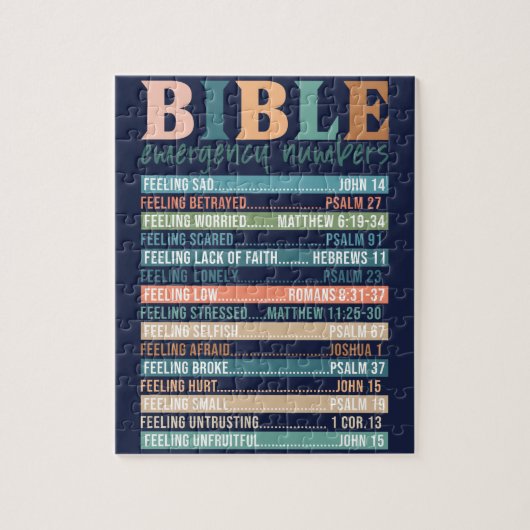 Bible Notrufnummern Verses Puzzle (Vertikal)