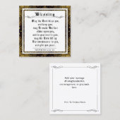 BIble Priestly Blessing Gold Black Blüh Swirl Telefonnummerkarte (Vorne/Hinten)