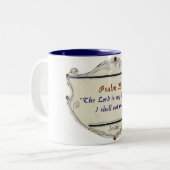 Bible Psalm 23:1 Shield Coffee Mug Zweifarbige Tasse (Vorderseite Links)