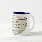 Bible Psalm 23:1 Shield Coffee Mug Zweifarbige Tasse (VorderseiteRechts)