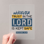 Bible Quote Art - Proverbs 29:25 Trust in God Acryleinladungen (Insitu (Handheld))