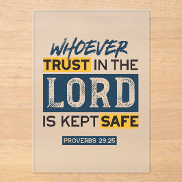 Bible Quote Art - Proverbs 29:25 Trust in God Acryleinladungen