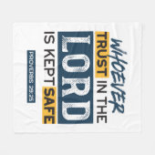 Bible Quote Art - Proverbs 29:25 Trust in God Fleecedecke (Vorderseite (Horizontal))