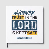 Bible Quote Art - Proverbs 29:25 Trust in God Gästebuch (Vorderseite)
