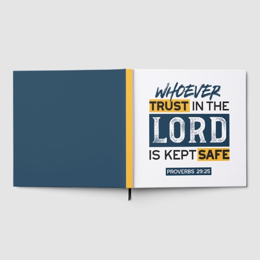 Bible Quote Art - Proverbs 29:25 Trust in God Gästebuch (Voll)