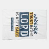 Bible Quote Art - Proverbs 29:25 Trust in God Geschirrtuch (Horizontal)