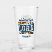 Bible Quote Art - Proverbs 29:25 Trust in God Glas (Rückseite)