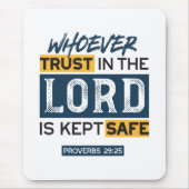 Bible Quote Art - Proverbs 29:25 Trust in God Mousepad (Vorne)
