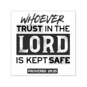Bible Quote Art - Proverbs 29:25 Trust in God Permastempel (Design)