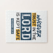 Bible Quote Art - Proverbs 29:25 Trust in God Puzzle (Horizontal)