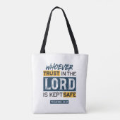 Bible Quote Art - Proverbs 29:25 Trust in God Tasche (Rückseite)