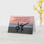 BIBLE QUOTE GYMNASTICS DESIGN KARTE (Gelbe Blume)