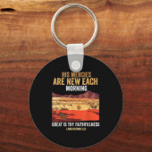 Bible Quote His Mercies Are New Every Morning I Lo Schlüsselanhänger (Vorderseite)