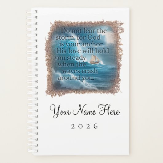 BIBLE QUOTE - Personalized Day Planner Planer (Vorderseite)