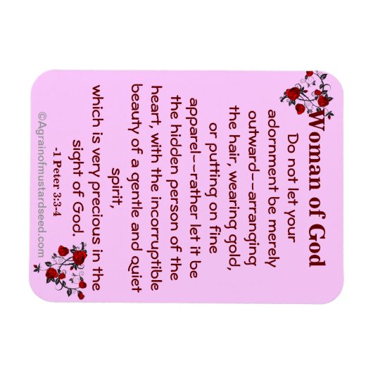 Bible Quotes Agrainofmustardseed.com Magnet (Horizontal)