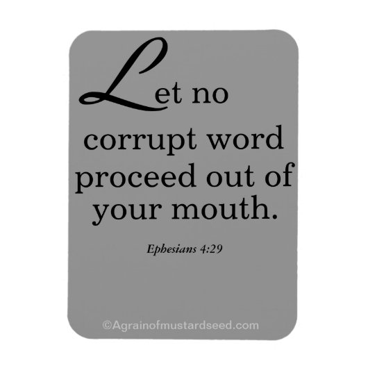 Bible Quotes Agrainofmustardseed.com Magnet (Vertikal)