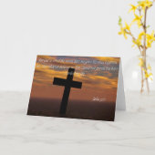 Bible quotes card John 3:16 Karte (Gelbe Blume)