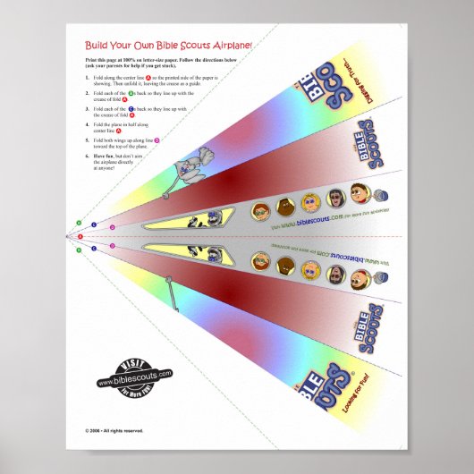 Bible Scouts Flugzeug! Poster (Vorne)