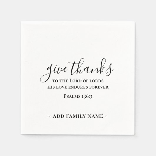 Bible Scripting Custom Erntedank Serviette (Vorderseite)