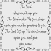 Bible Scripture Aaronic Segen Nummer 6:24-26 Aufkleber (Vorderseite)