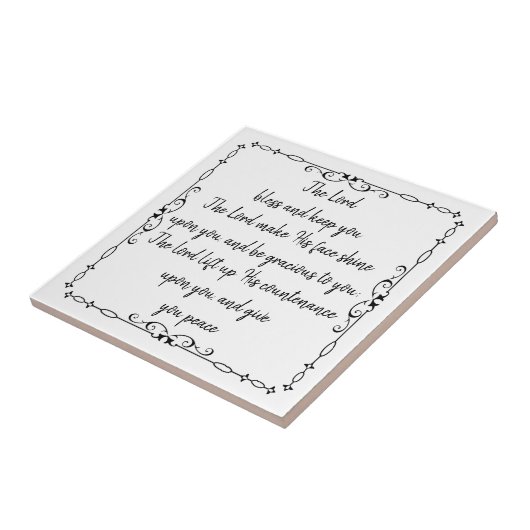 Bible Scripture Aaronic Segen Nummer 6:24-26 Fliese (Seite)