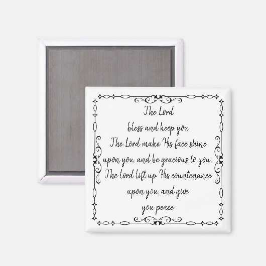 Bible Scripture Aaronic Segen Nummer 6:24-26 Magnet (Vorderseite/Rückseite)