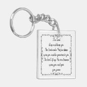 Bible Scripture Aaronic Segen Nummer 6:24-26 Schlüsselanhänger (Vorderseite links)