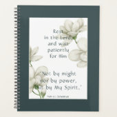 Bible Scripture Encouragement Quotes White Flower  Planer (Vorderseite)