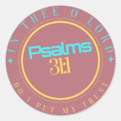 BIBLE SCRIPTURE "IN THE O LORD" CLASSIC ROUND ST RUNDER AUFKLEBER (Vorderseite)