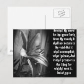 BIBLE SCRIPTURE ISAIAH 55:11 POSTKARTE (Vorne/Hinten)