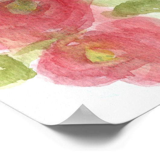 Bible Scripture Jeremiah Pink Hollyhocks Garden Poster (Ecke)