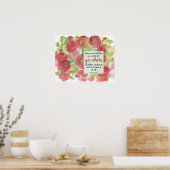 Bible Scripture Jeremiah Pink Hollyhocks Garden Poster (Küche)